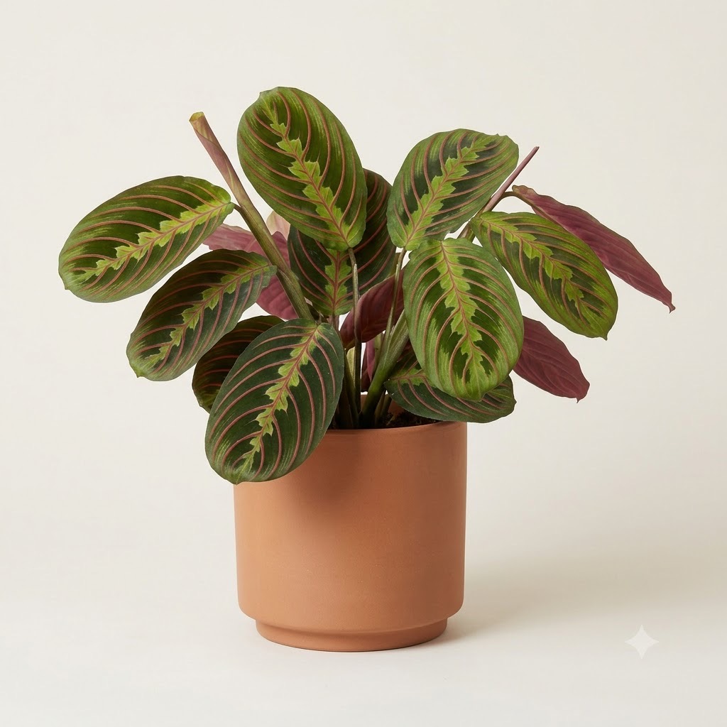 Prayer Plant (Maranta leuconeura) with patterned leaves